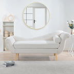 70.86-Inch Wide Chaise Lounge with Scroll Arm