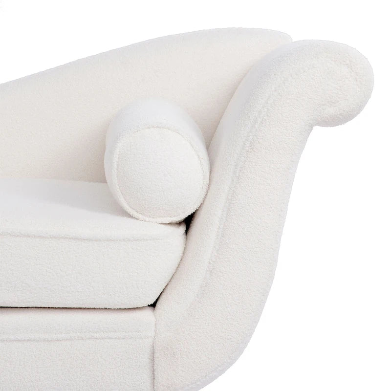 70.86-Inch Wide Chaise Lounge with Scroll Arm
