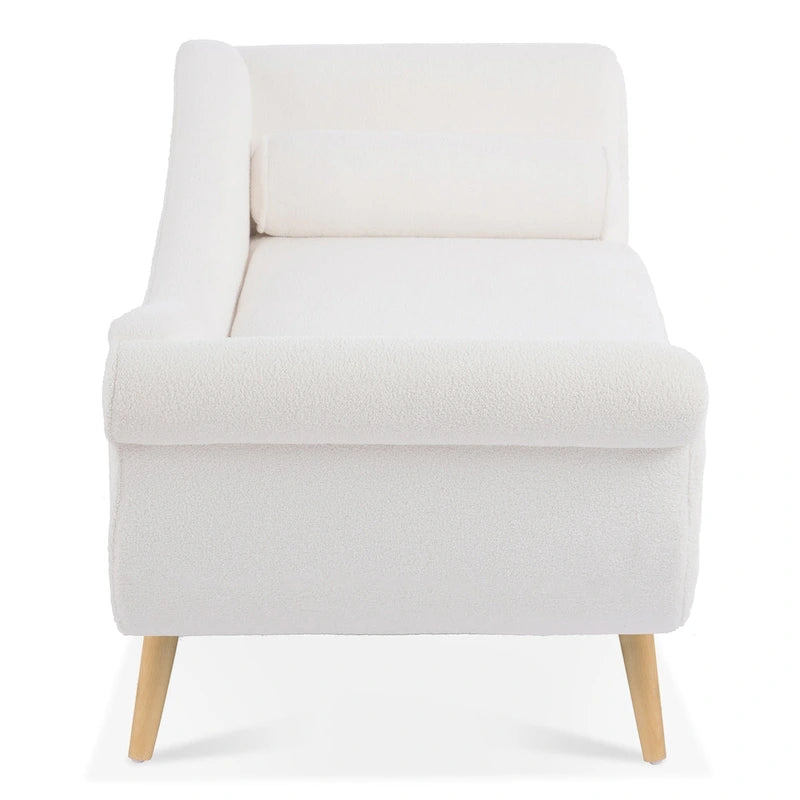 70.86-Inch Wide Chaise Lounge with Scroll Arm
