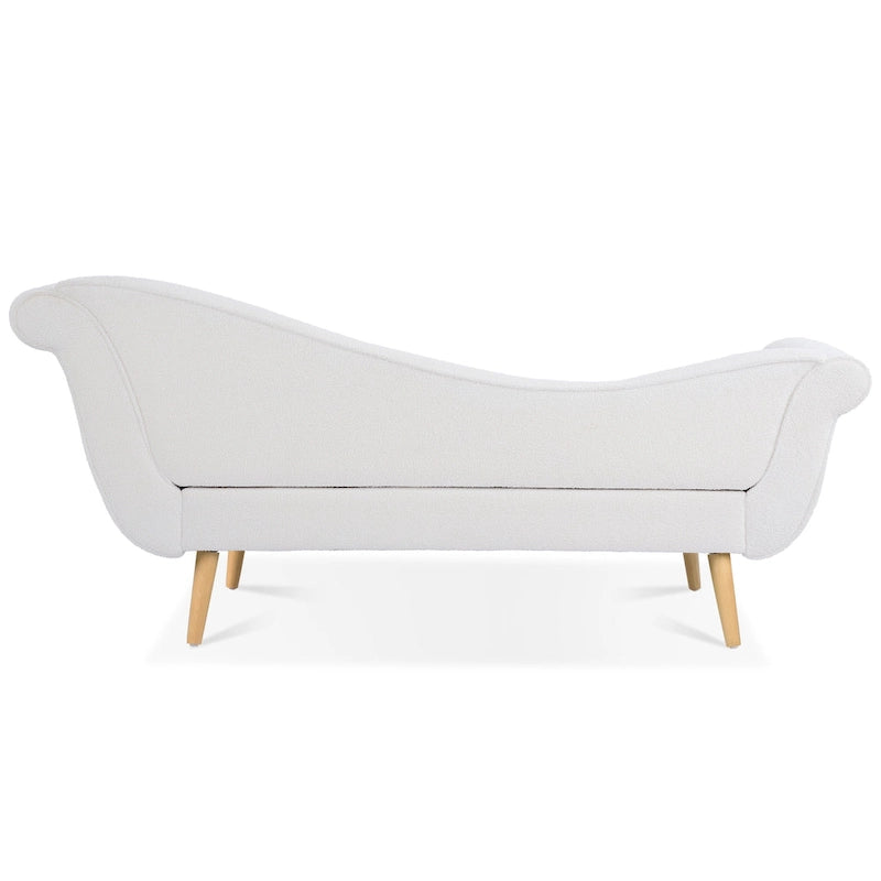 70.86-Inch Wide Chaise Lounge with Scroll Arm