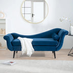 70.86-Inch Wide Chaise Lounge with Scroll Arm
