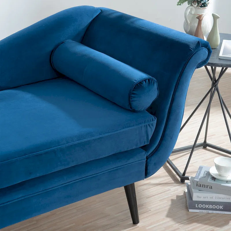 70.86-Inch Wide Chaise Lounge with Scroll Arm