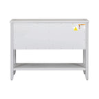 Nestfair Retro Sideboard Console Table with Drawers and Bottom Shelf