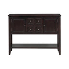 Nestfair Retro Sideboard Console Table with Drawers and Bottom Shelf