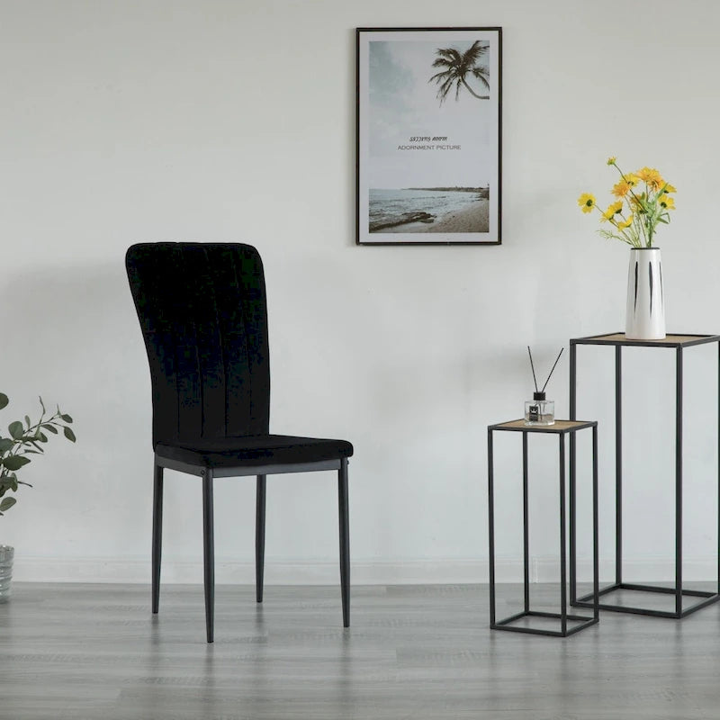 Modern Contemporary Tufted Velvet Upholstered Dining Chair