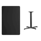 30 x 48 Rectangular Laminate Table Top w/ 23.5 x 29.5 Table Height Base - 30W x 48D x 31.125H