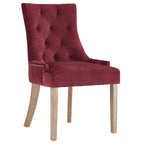 Black Tufted Velvet Upholstered Dining Chair with Nailhead Trim
