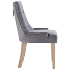 Black Tufted Velvet Upholstered Dining Chair with Nailhead Trim
