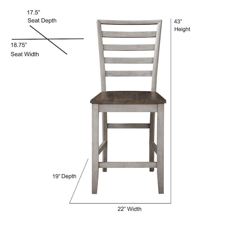 Two-Tone Counter Height Dining Table