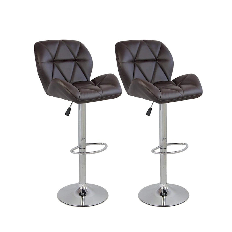 Modern Faux Leather Adjustable Swivel Bar Stool