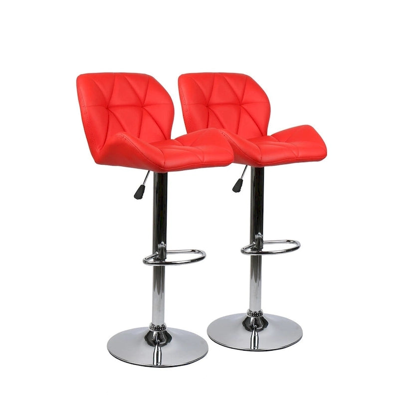 Modern Faux Leather Adjustable Swivel Bar Stool