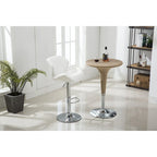 Modern Faux Leather Adjustable Swivel Bar Stool