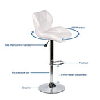 Modern Faux Leather Adjustable Swivel Bar Stool