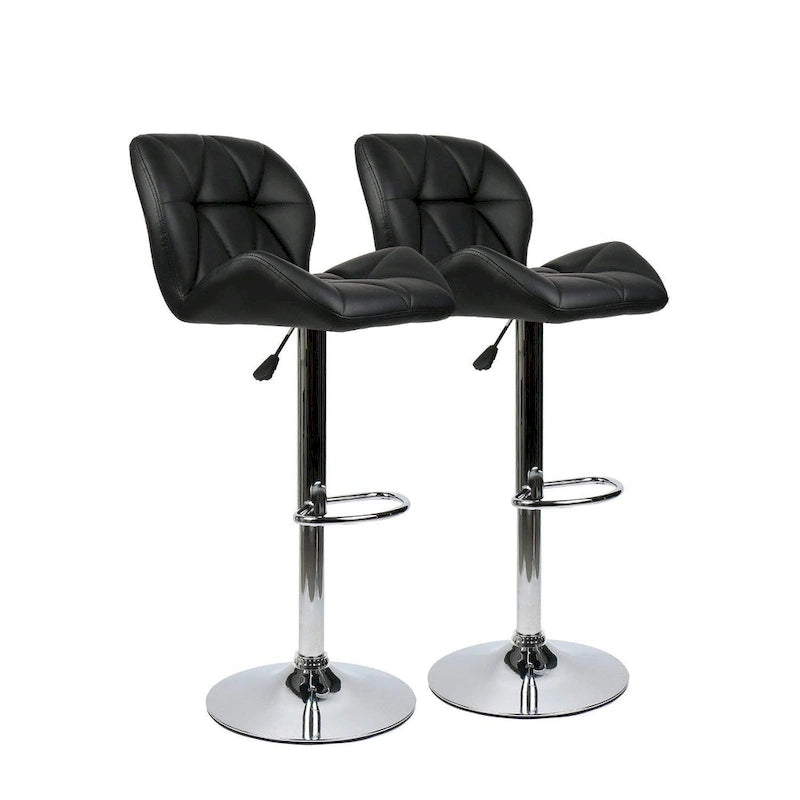 Modern Faux Leather Adjustable Swivel Bar Stool