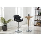 Modern Faux Leather Adjustable Swivel Bar Stool