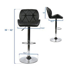 Modern Faux Leather Adjustable Swivel Bar Stool
