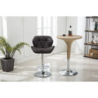 Modern Faux Leather Adjustable Swivel Bar Stool