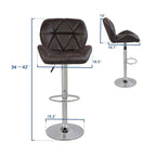 Modern Faux Leather Adjustable Swivel Bar Stool