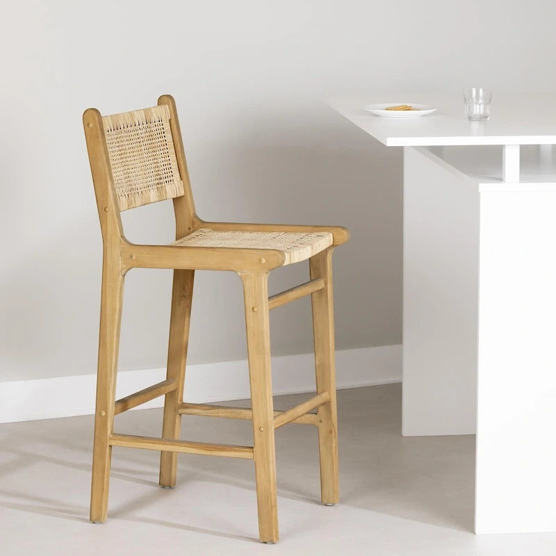 Natural Rattan Round Stool