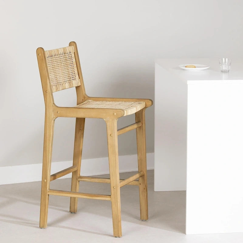 Natural Rattan Round Stool