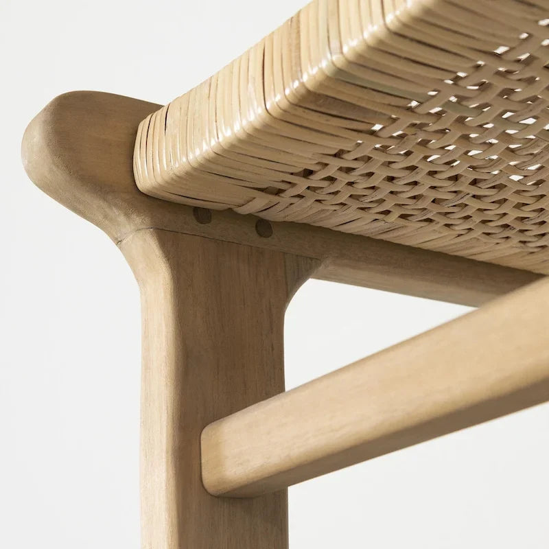 Natural Rattan Round Stool