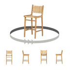Natural Rattan Round Stool