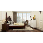 55-Inch Wide White Lacquer 10-Drawer Storage Dresser