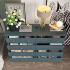 55-Inch Wide White Lacquer 10-Drawer Storage Dresser
