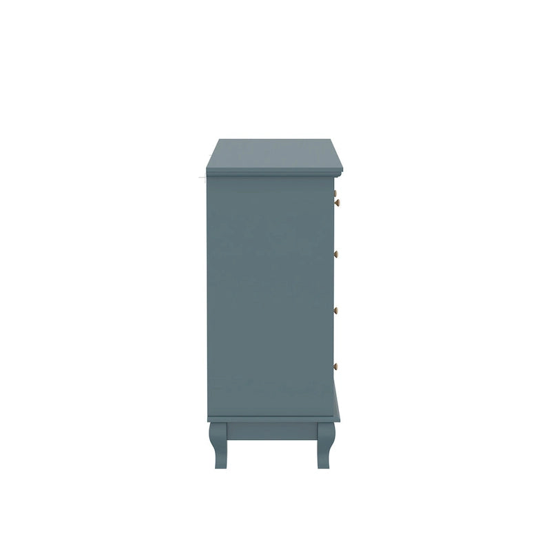 55-Inch Wide White Lacquer 10-Drawer Storage Dresser