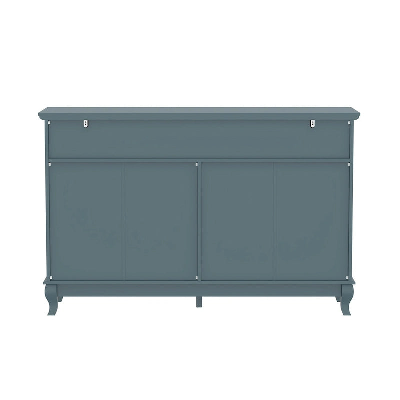 55-Inch Wide White Lacquer 10-Drawer Storage Dresser