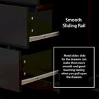 55-Inch Wide White Lacquer 10-Drawer Storage Dresser