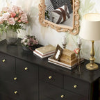 55-Inch Wide White Lacquer 10-Drawer Storage Dresser