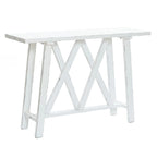 Farmhouse White Console Entry Table, 32.5H x 47.9W x 15D
