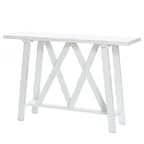 Farmhouse White Console Entry Table, 32.5H x 47.9W x 15D