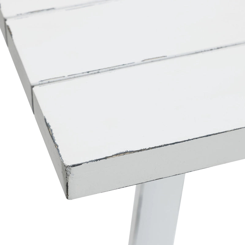 Farmhouse White Console Entry Table, 32.5H x 47.9W x 15D