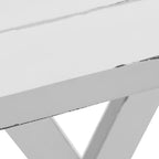 Farmhouse White Console Entry Table, 32.5H x 47.9W x 15D