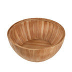 Vintage Barrel-Shaped Wood Coffee Table with Hidden Storage
