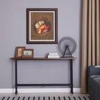 Black and Espresso Console Table