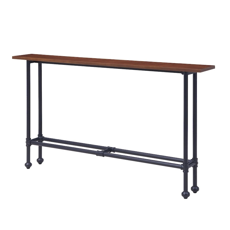 Black and Espresso Console Table
