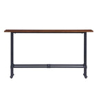 Black and Espresso Console Table
