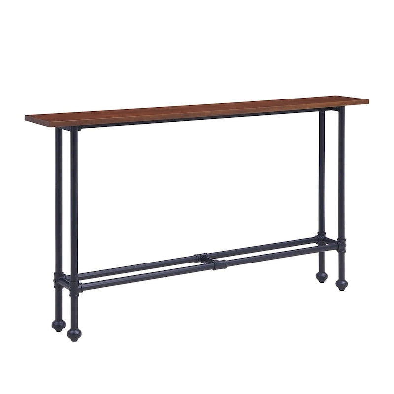 Black and Espresso Console Table