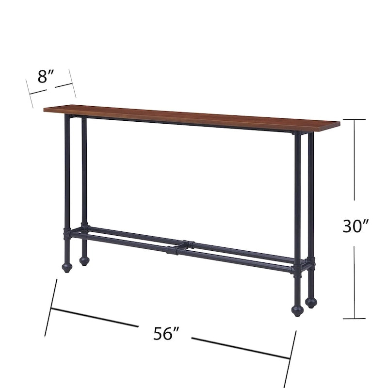 Black and Espresso Console Table