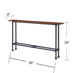 Black and Espresso Console Table