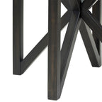 Sleek Tempered Glass Coffee Table with Solid Wood Base