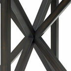 Sleek Tempered Glass Coffee Table with Solid Wood Base