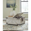 Square Cocktail Table with Storage, 36W x 36D x 18H