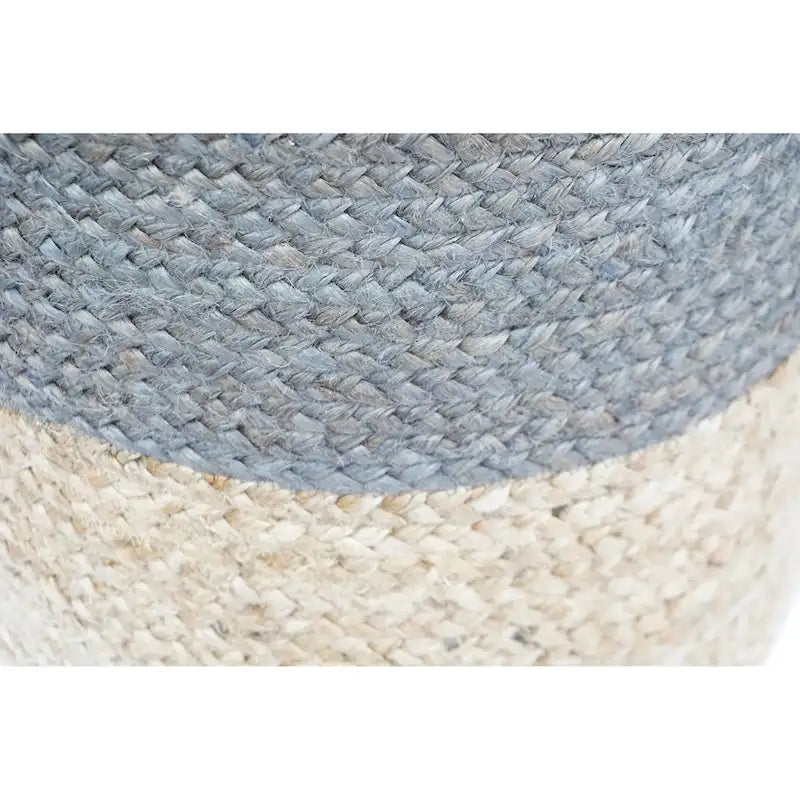 Handcrafted Round Jute Pouf Ottoman
