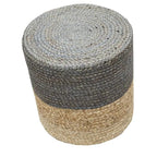 Handcrafted Round Jute Pouf Ottoman