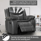 360° Swivel Rocking Recliner Chair with Padded Armrests