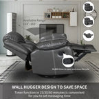 360° Swivel Rocking Recliner Chair with Padded Armrests